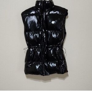 H&M Shiny Black Puffer Vest